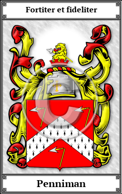 Penniman Family Crest Download (JPG)  Book Plated - 150 DPI