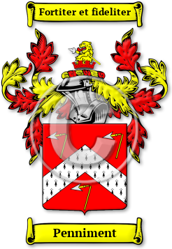 Penniment Family Crest Download (jpg) Legacy Series - 150 DPI