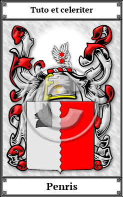 Penris Family Crest Download (JPG) Book Plated - 600 DPI