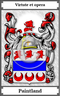 Paintland Family Crest Download (JPG) Book Plated - 600 DPI