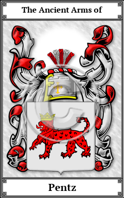 Pentz Family Crest Download (JPG)  Book Plated - 150 DPI