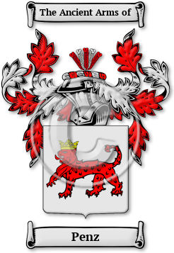 Penz Family Crest Download (JPG) Legacy Series - 600 DPI