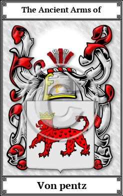 Von pentz Family Crest Download (JPG) Book Plated - 150 DPI