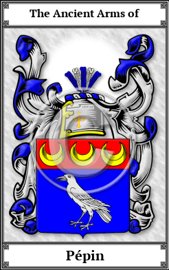 Pépin Family Crest Download (JPG) Book Plated - 600 DPI