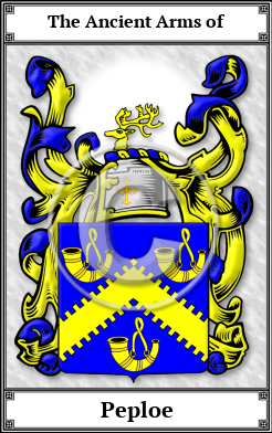 Peploe Family Crest Download (JPG)  Book Plated - 150 DPI