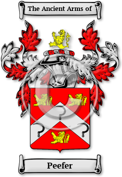 Peefer Family Crest Download (jpg) Legacy Series - 150 DPI