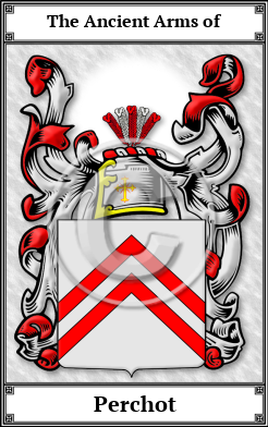 Perchot Family Crest Download (JPG) Book Plated - 600 DPI