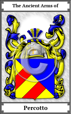 Percotto Family Crest Download (JPG)  Book Plated - 150 DPI