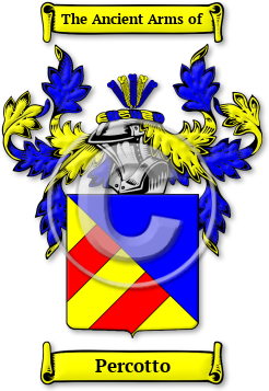Percotto Family Crest Download (jpg) Legacy Series - 150 DPI