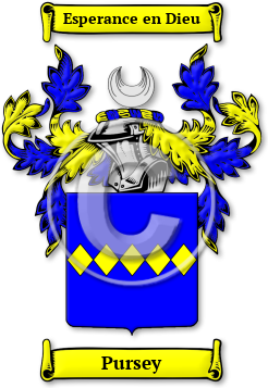 Pursey Family Crest Download (jpg) Legacy Series - 150 DPI
