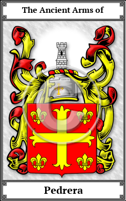 Pedrera Family Crest Download (JPG) Book Plated - 600 DPI