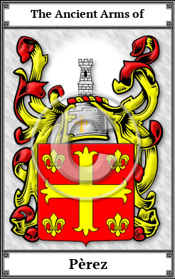 Pèrez Family Crest Download (JPG)  Book Plated - 150 DPI