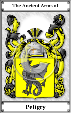 Peligry Family Crest Download (JPG)  Book Plated - 150 DPI
