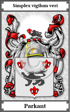 Parkant Family Crest Download (JPG) Book Plated - 600 DPI