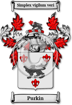 Purkin Family Crest Download (jpg) Legacy Series - 150 DPI