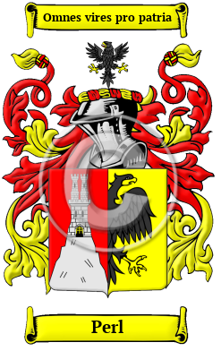 Perl Family Crest Download (JPG) Heritage Series - 600 DPI