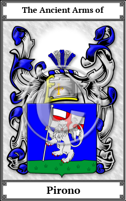 Pirono Family Crest Download (JPG)  Book Plated - 150 DPI