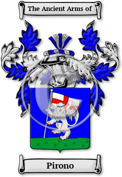 Pirono Family Crest Download (jpg) Legacy Series - 150 DPI