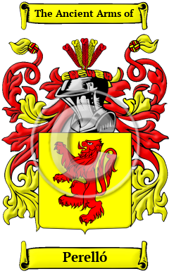 Perelló Family Crest/Coat of Arms