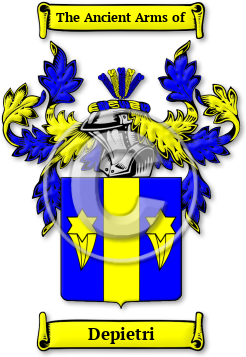 Depietri Family Crest Download (JPG) Legacy Series - 600 DPI