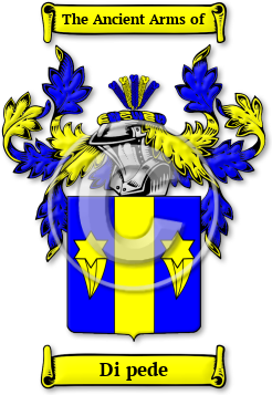 Di pede Family Crest Download (jpg) Legacy Series - 150 DPI