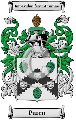 Puren Family Crest/Coat of Arms