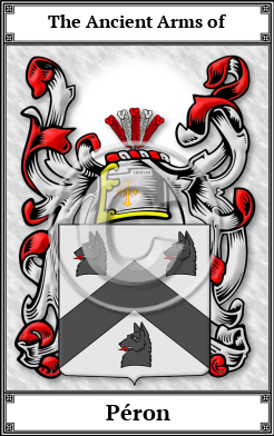 Péron Family Crest Download (JPG) Book Plated - 600 DPI