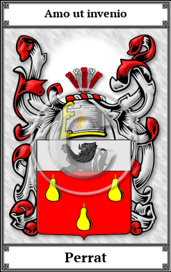 Perrat Family Crest Download (JPG)  Book Plated - 150 DPI