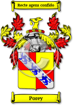 Porey Family Crest Download (JPG) Legacy Series - 300 DPI