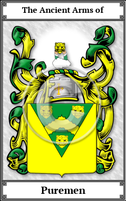 Puremen Family Crest Download (JPG)  Book Plated - 150 DPI