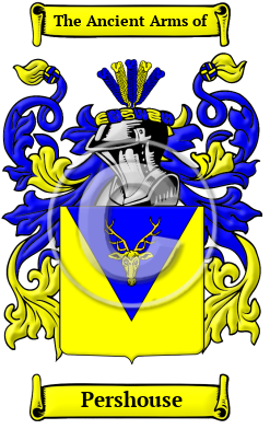 Pershouse Family Crest/Coat of Arms