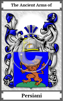 Persiani Family Crest Download (JPG) Book Plated - 600 DPI