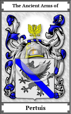 Pertuis Family Crest Download (JPG)  Book Plated - 150 DPI