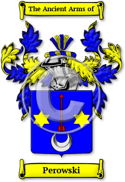 Perowski Family Crest Download (jpg) Legacy Series - 150 DPI