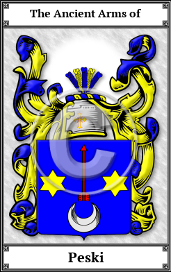 Peski Family Crest Download (JPG)  Book Plated - 150 DPI