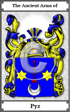 Pyz Family Crest Download (JPG)  Book Plated - 150 DPI