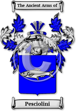 Pesciolini Family Crest Download (JPG) Legacy Series - 600 DPI