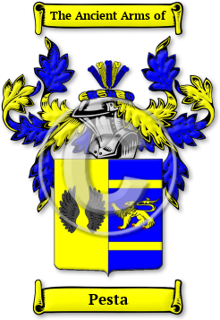 Pesta Family Crest Download (jpg) Legacy Series - 150 DPI