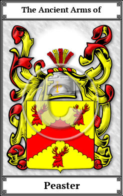 Peaster Family Crest Download (JPG) Book Plated - 600 DPI
