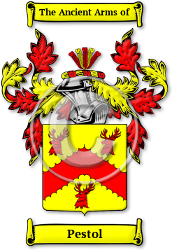Pestol Family Crest Download (jpg) Legacy Series - 150 DPI