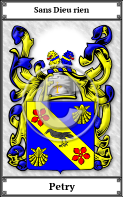 Petry Family Crest Download (JPG)  Book Plated - 150 DPI