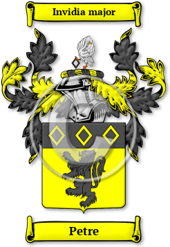 Petre Family Crest Download (JPG) Legacy Series - 600 DPI