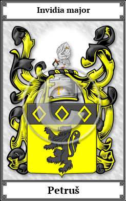 Petruš Family Crest Download (JPG)  Book Plated - 150 DPI
