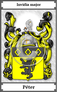 Péter Family Crest Download (JPG) Book Plated - 600 DPI