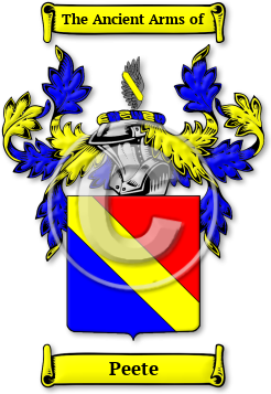Peete Family Crest Download (jpg) Legacy Series - 150 DPI