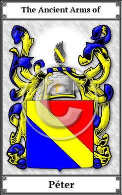 Péter Family Crest Download (JPG)  Book Plated - 150 DPI