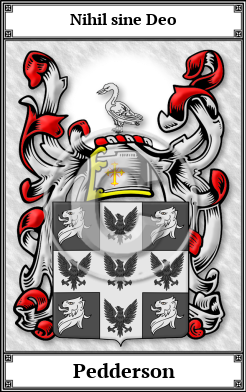 Pedderson Family Crest Download (JPG) Book Plated - 600 DPI