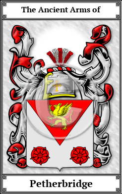 Petherbridge Family Crest Download (JPG) Book Plated - 600 DPI