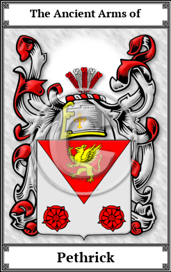 Pethrick Family Crest Download (JPG)  Book Plated - 150 DPI