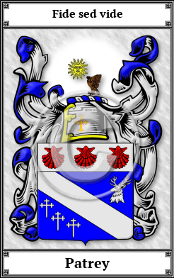 Patrey Family Crest Download (JPG)  Book Plated - 150 DPI